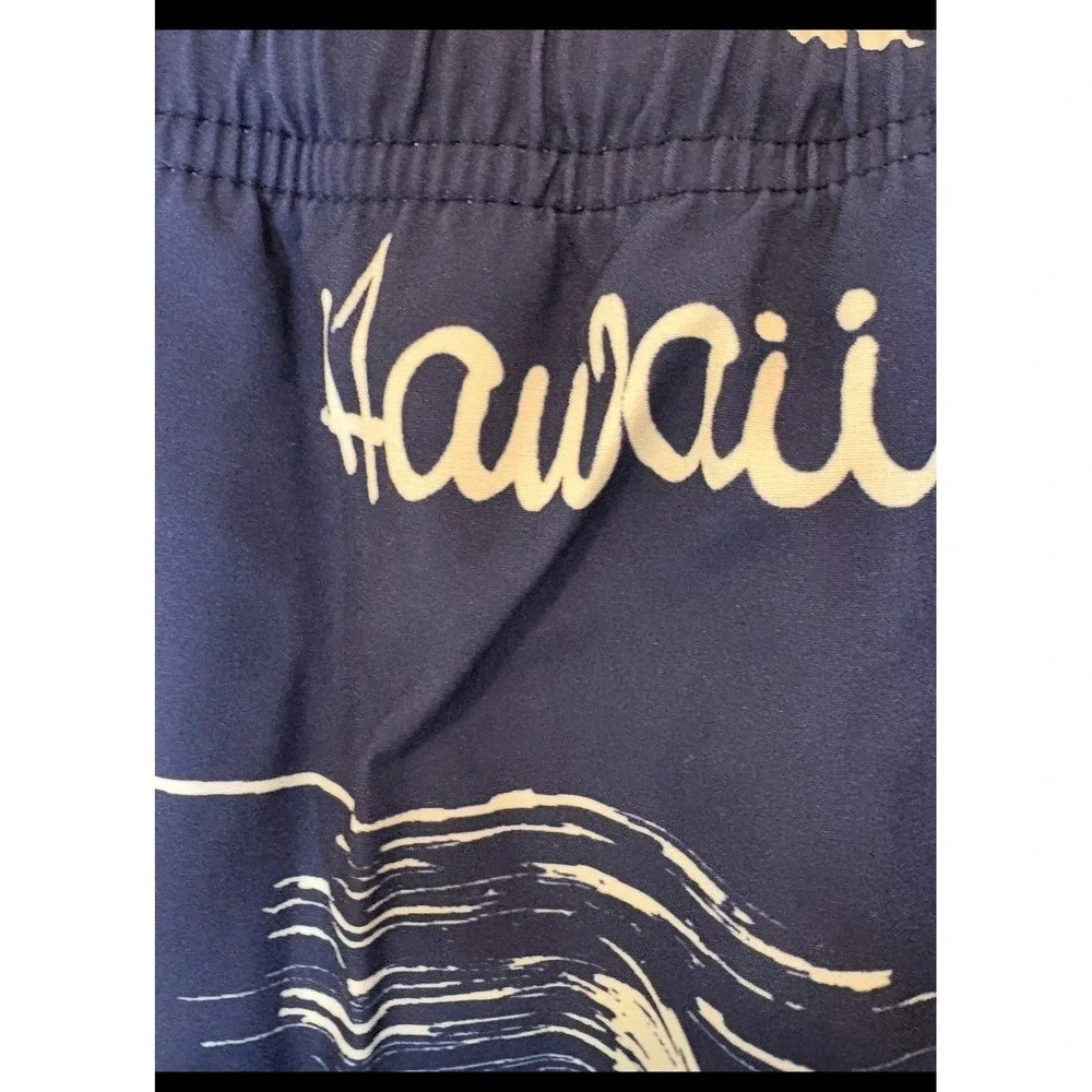 Mens FAVANT Hawaii Hawaiian Board Shorts Size XXL White blue